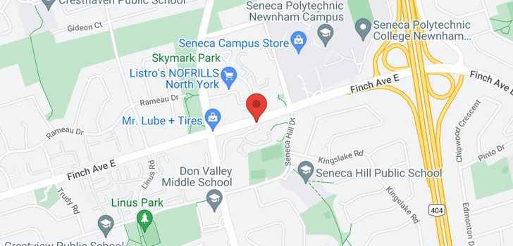 map of #609 -1555 FINCH AVE E